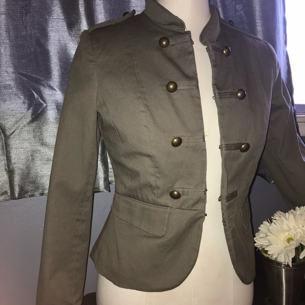 Olive Military Blazer From H&M